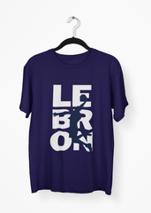 Lebron Navy Blue Basketball Half Sleeve T-Shirt