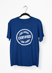 Certified Dog Lover Blue Half Sleeve T-Shirt